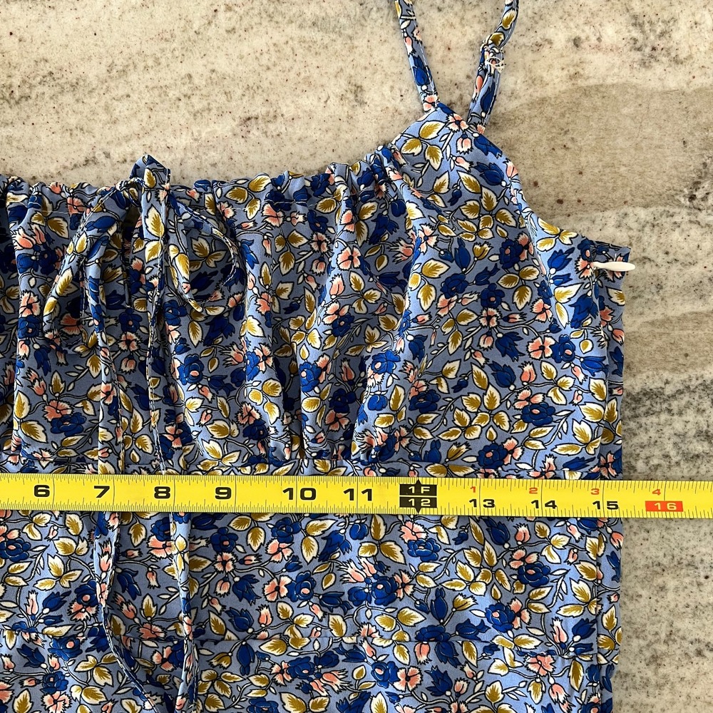 SHEIN Ditzy Floral Babydoll Sundress Women's Size M Side Zip Adjustable Straps - Picture 8 of 10